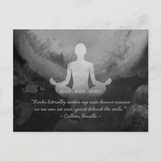 Carte Postale Méditation de l'instructeur de yoga Pose Symbole Z (Devant)