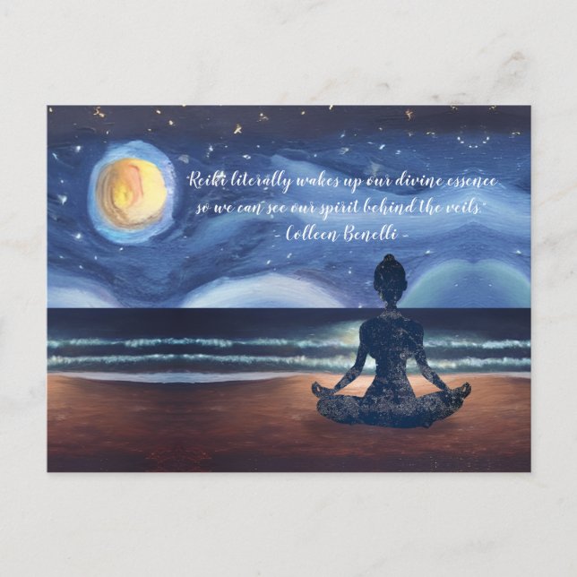 Carte Postale Méditation de Yoga pacifique au clair de lune Cita (Devant)