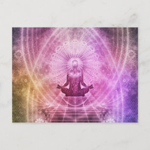 Carte Postale Méditation du Yoga Chakra Zen