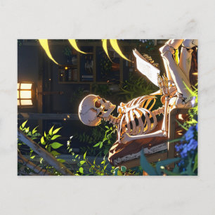 Carte Postale Méditation et amour éternel de la lecture en Heav