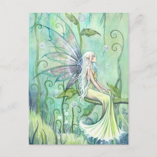 Carte Postale Méditation Fairy Illustration Art (Devant)