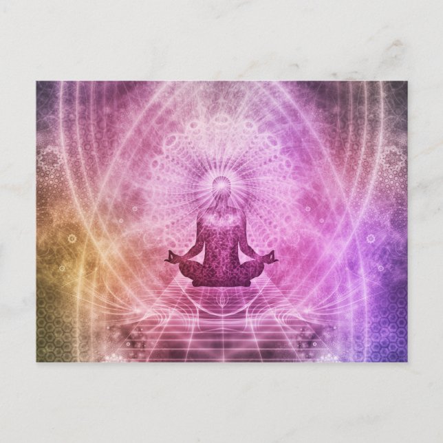 Carte Postale Méditation Yoga (Devant)