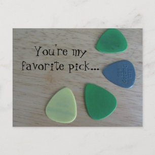 Carte Postale Médiums de Guitare avec Citation