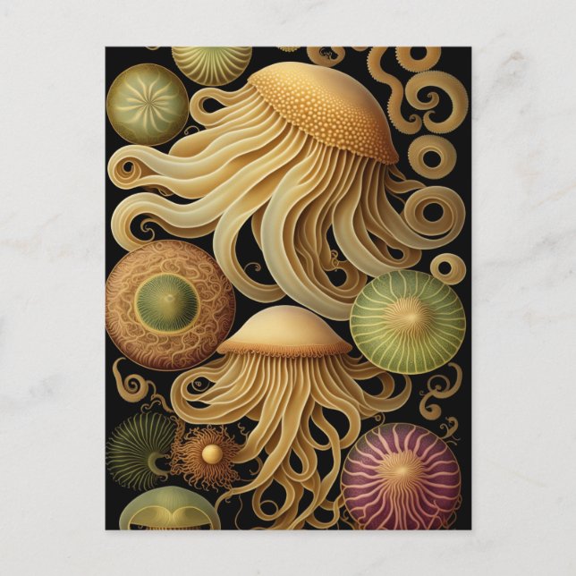 Carte Postale Méduse | Moderne Haeckel (Devant)