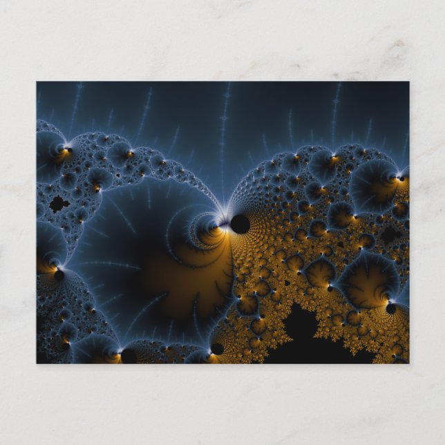 Carte Postale Méduses à la dérive - Art fractal (Devant)