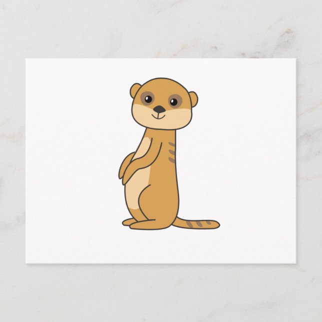 Carte Postale Meerkat Sweet Animaux Pour Enfants (Devant)
