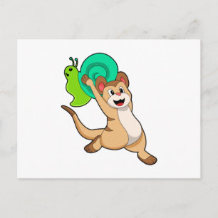 Carte Postale Meerkat with Snail.PNG