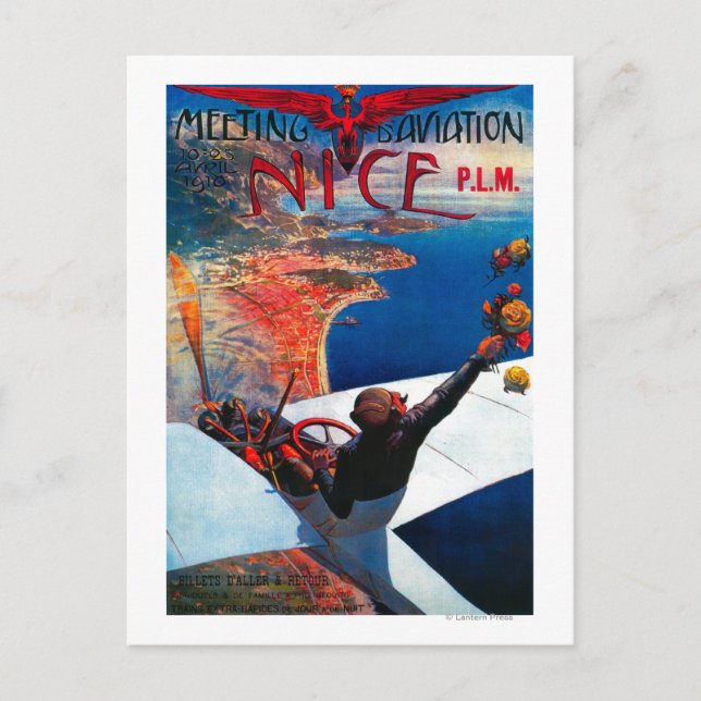 Carte Postale Meeting D'Aviation à Nice, France Poster (Devant)