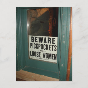 Carte Postale Méfiez-vous des pickpockets et des femmes perdues