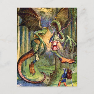 Carte Postale Méfiez-vous du Jabberwock, mon fils !