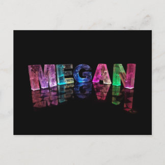 Carte Postale Megan nommée dans les lumières 3D (photographie)