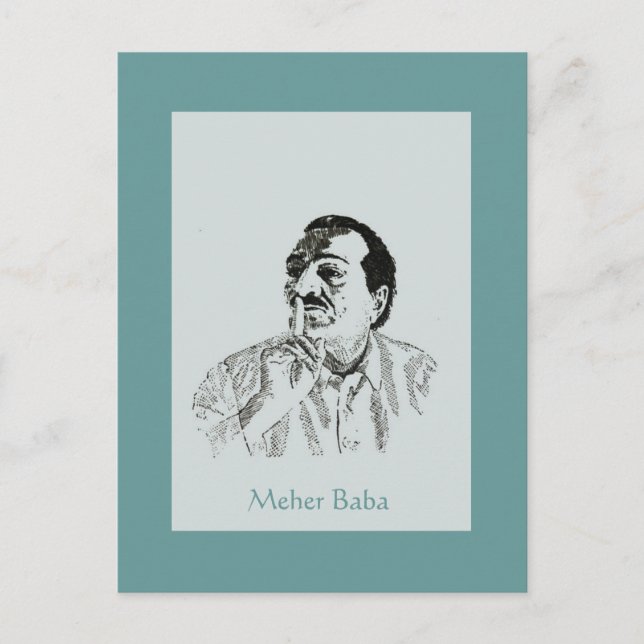 Carte postale Meher Baba Silence Portrait (Devant)