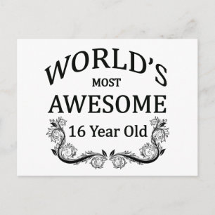 Carte Postale Meilleur 16 ans au monde