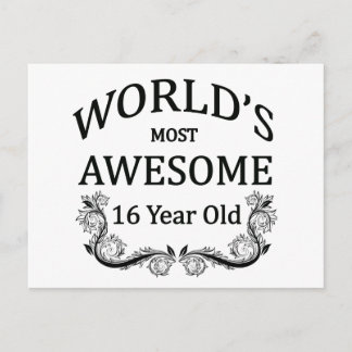 Carte Postale Meilleur 16 ans au monde