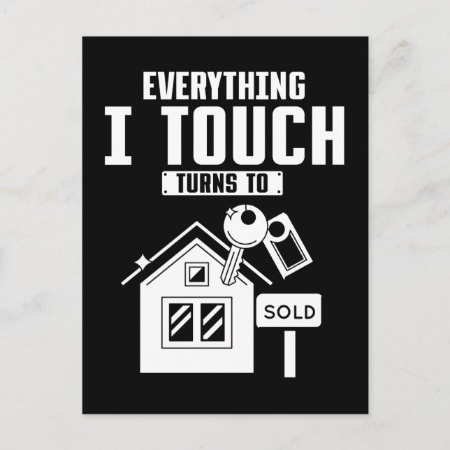 Carte Postale Meilleur agent immobilier (Devant)