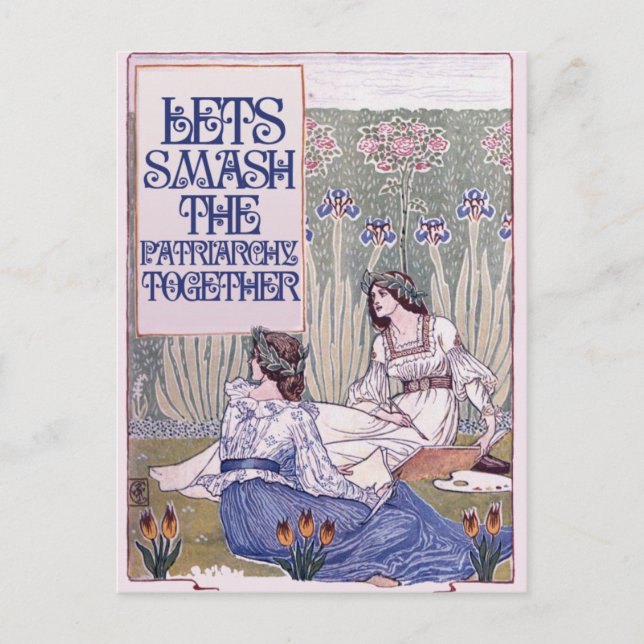 Carte Postale Meilleur ami féministe (Devant)