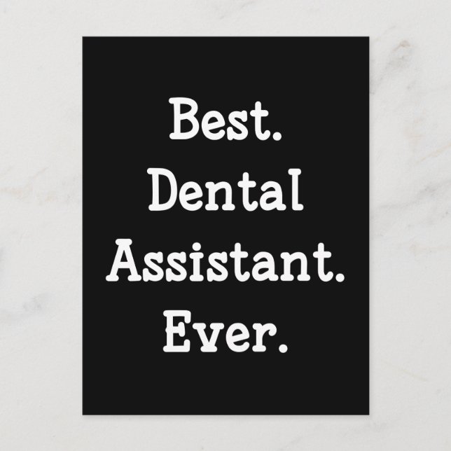 Carte Postale Meilleur. Assistant dentaire. Jamais. (Devant)