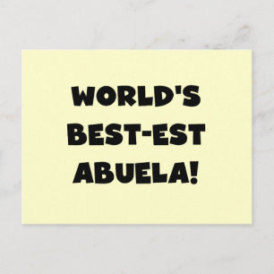 Carte Postale Meilleur cadeau d'Abuela noir et blanc au monde