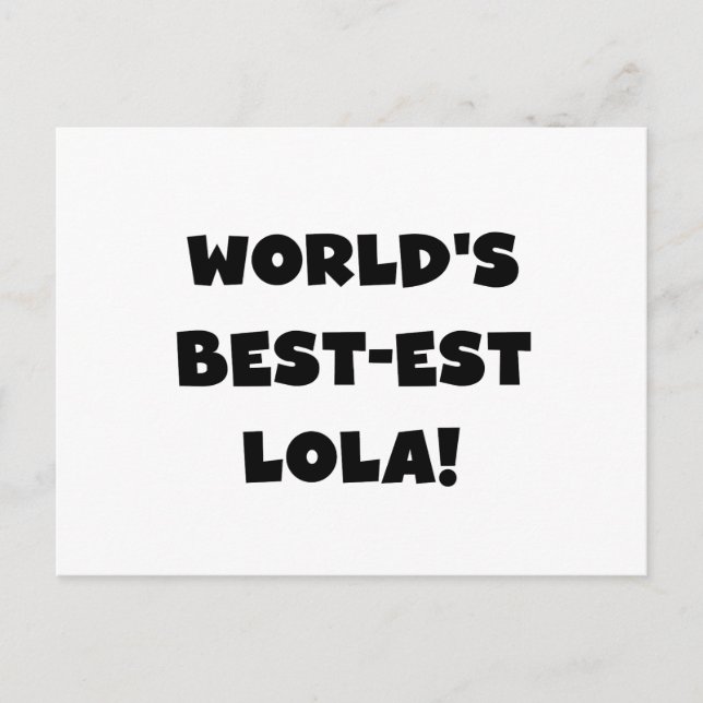 Carte Postale Meilleur cadeau Lola Black and White Tshirts au mo (Devant)