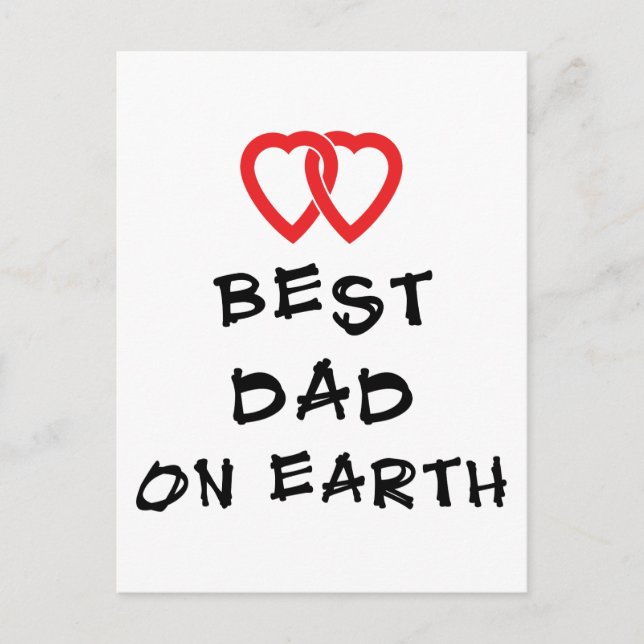 Carte Postale Meilleur cadeau Papa On Earth (Devant)