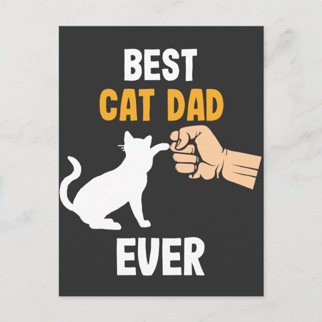 Carte Postale Meilleur Chat Papa Ever Kitten Parents Père animal (Devant)