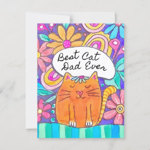 Carte postale Meilleur Chat Papa Jamais Amoureux d