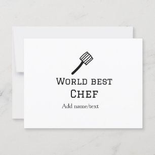 Carte Postale Meilleur chef du monde ajouter nom texte cuisine m
