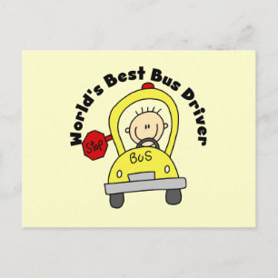Carte Postale Meilleur conducteur de bus au monde