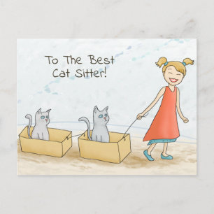 Carte Postale Meilleur gardien de chat