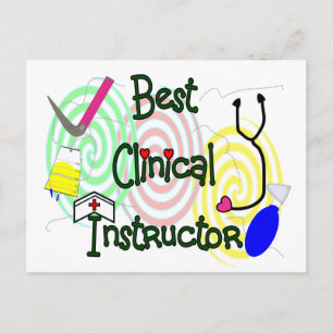 Carte Postale Meilleur instructeur clinique Cadeaux de soins inf