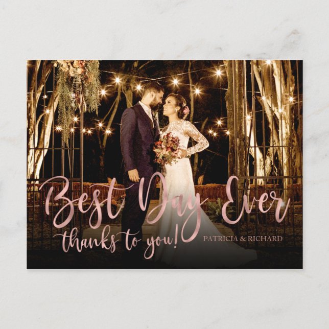 Carte Postale Meilleur Jour Jouer Jouet Script Photo Mariage Mer (Devant)