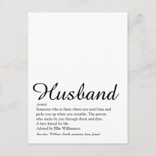 Carte Postale Meilleur Mari Définition Script amusant