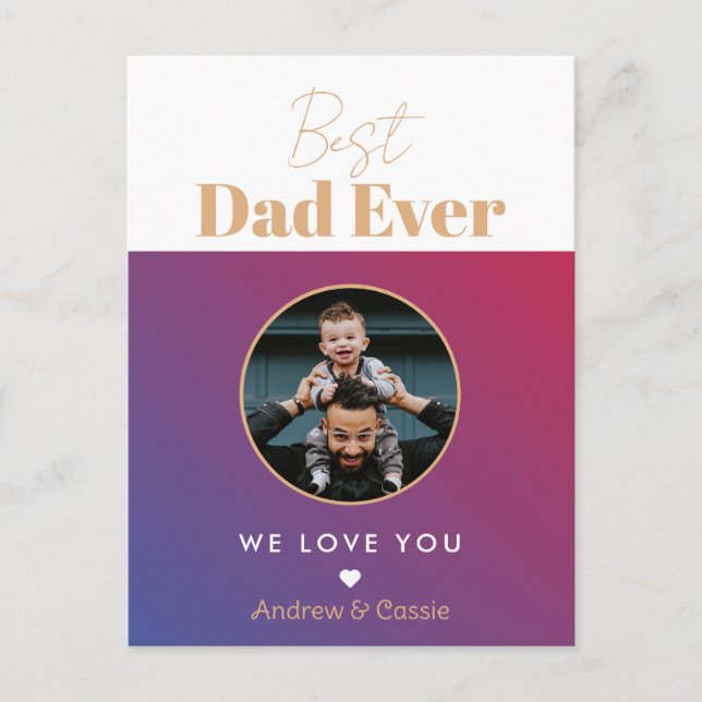 Carte Postale Meilleur papa (Devant)