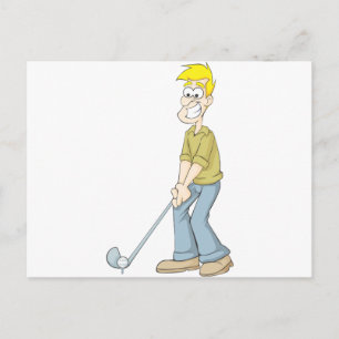 Carte Postale Meilleur papa de golfeur à mettre un dessin à bill