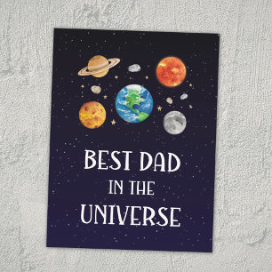 Carte Postale Meilleur Papa de l'Univers Citation Drôle Fête des