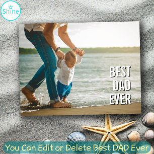 Carte Postale Meilleur PAPA Ever Typographie Moderne Élégante Ph