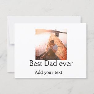 Carte Postale Meilleur papa jamais ajouter nom image fête des pè