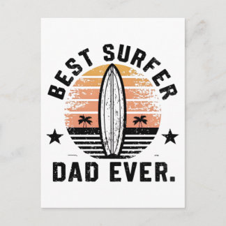 Carte Postale Meilleur papa surfeur jamais