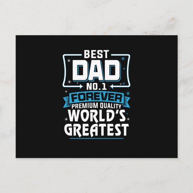 Carte Postale Meilleur père Papa Meilleur du monde n°1 (Devant)