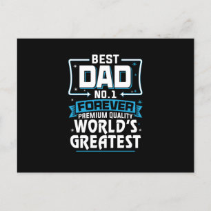 Carte Postale Meilleur Père Papa meilleur du monde No.1