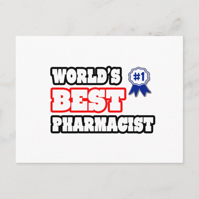 Carte Postale Meilleur pharmacien du monde (Devant)