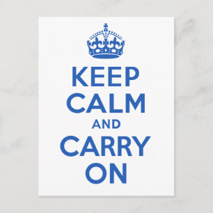 Carte Postale Meilleur Prix Conserver Le Calme Et Continuer Sur 