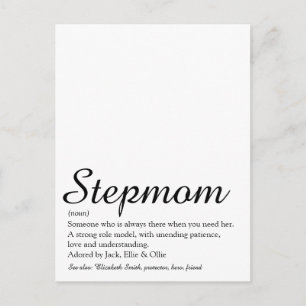 Carte Postale Meilleur Stepmaman, Script de définition Stepmère