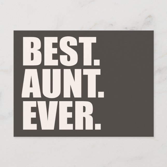 Carte Postale Meilleur. Tante. Jamais. (Devant)