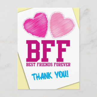 Carte Postale MEILLEURE AMIE MERCI ! Meilleures amies pour toujo