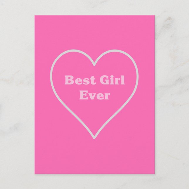 Carte Postale Meilleure fille jamais (Devant)