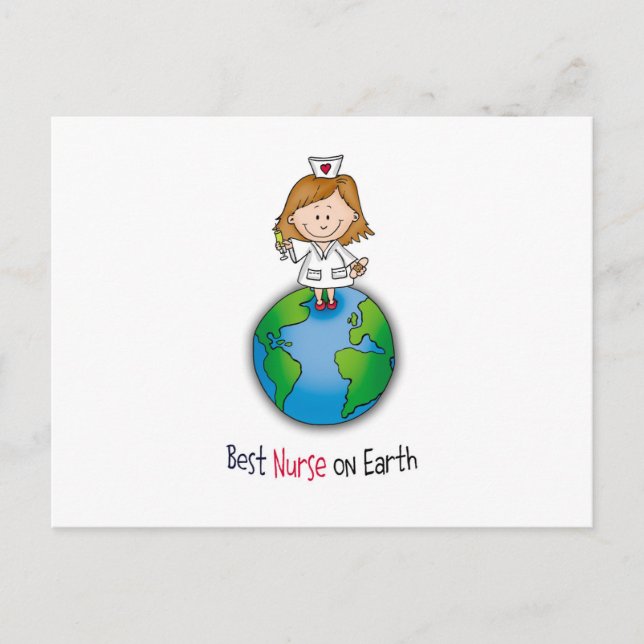 Carte Postale Meilleure infirmière sur Terre - Journée des infir (Devant)