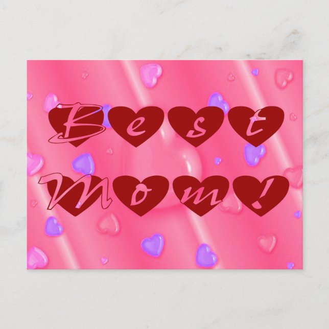 Carte Postale Meilleure maman en Hearts (Devant)