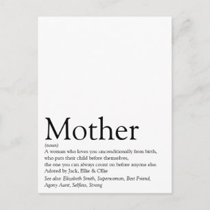 Carte Postale Meilleure Maman, Maman, Mère Définition