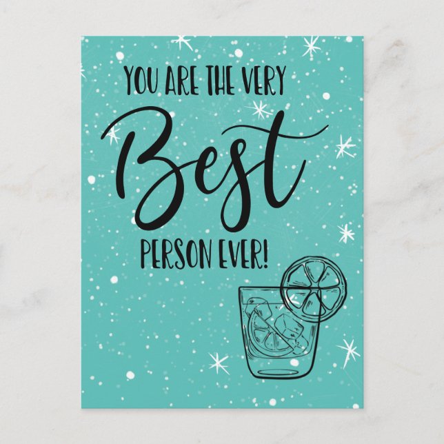 Carte Postale Meilleure personne jamais Gin & Tonic (Devant)